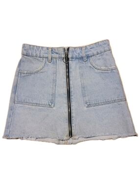 Mini Skirt Denim Full Zip Y2k Punk Bimbocore